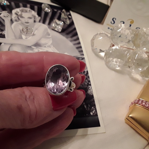 SAJEN DESIGNER 925 SOLID STERLING AMYTHIST RING - Picture 11 of 14